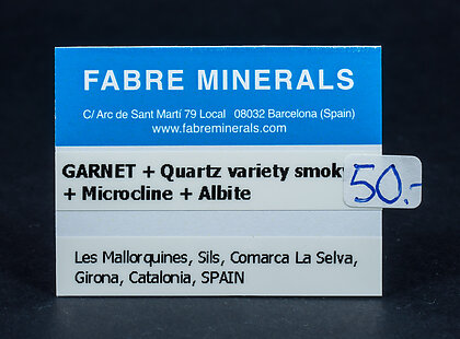 Garnet (Group) with Quartz (varity smoky), Microcline and Albite