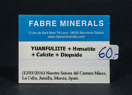 Yuanfuliite with Hematite, Calcite and Diopside