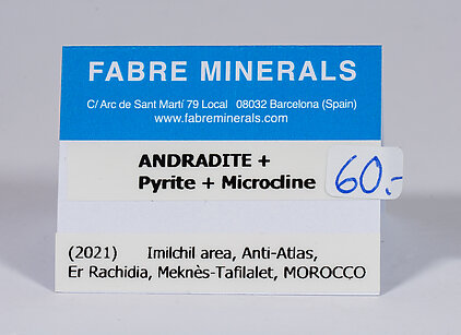 Andradite with Pyrite and Microcline
