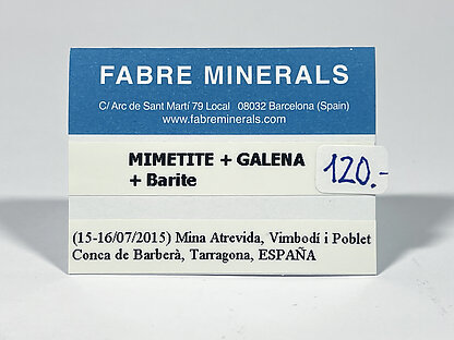 Mimetita con Galena y Barita