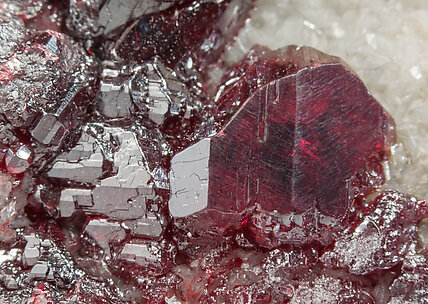 Cinnabar with Calcite