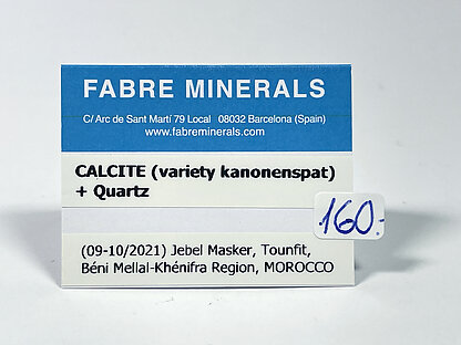 Calcite (variety kanonenspat) with Quartz