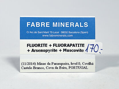Fluorite with Fluorapatite, Arsenopyrite and Muscovite