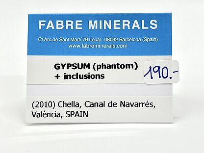 Gypsum (phantom) with inclusions