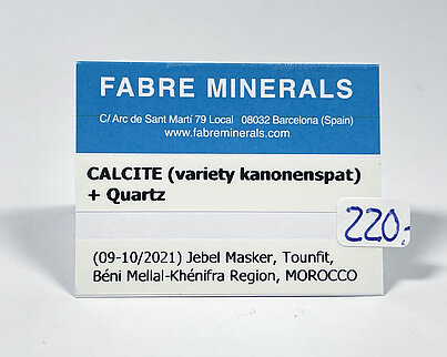 Calcita (variedad kanonenspat) con Cuarzo