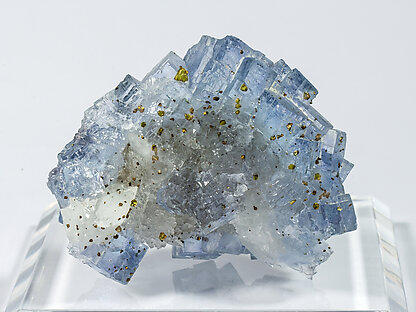 Fluorite with Chalcopyrite and Calcite