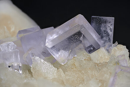 Fluorite on Calcite