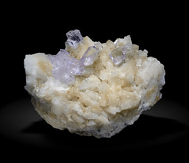 Fluorite on Calcite