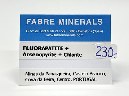 Fluorapatito con Arsenopirita y Clorita