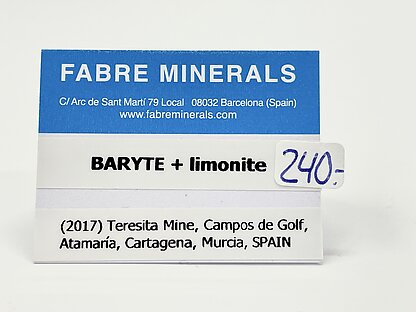 Baryte with limonite