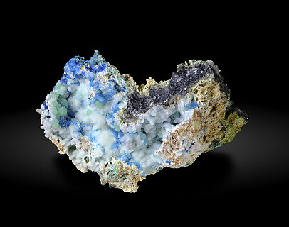 Cuprodongchuanite with Veszelyite and Hemimorphite