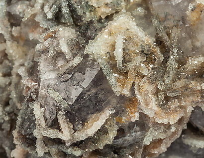 Quartz after Baryte on Quartz