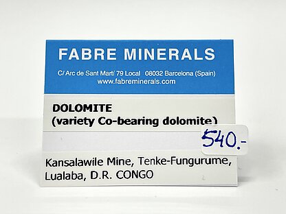 Dolomite (variety Co-bearing dolomite)