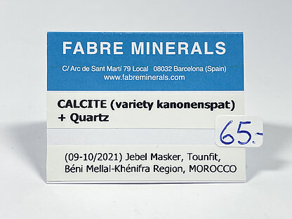 Calcite (variety kanonenspat) with Quartz