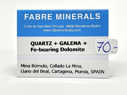 Cuarzo con Galena y Dolomita (variedad dolomita ferrfera)
