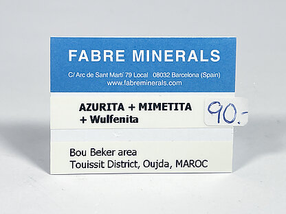 Azurita con Mimetita y Wulfenita