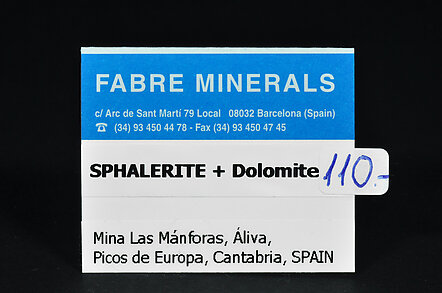 Sphalerite with Dolomite