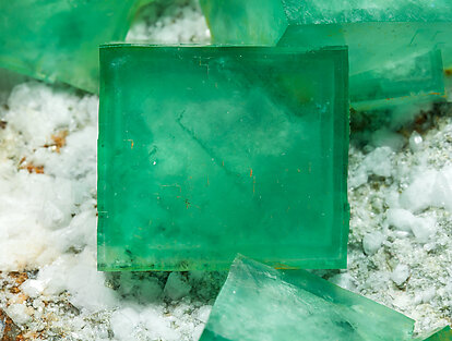 Fluorite with Calcite. 