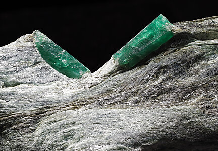 Beryl (variety emerald) with Biotite