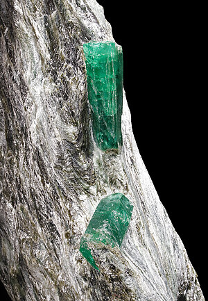 Beryl (variety emerald) with Biotite