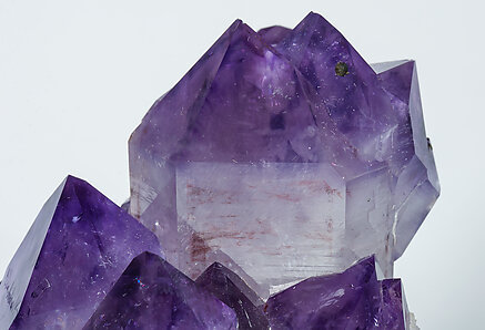 Quartz (variety amethyst) with Calcite