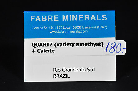 Quartz (variety amethyst) with Calcite