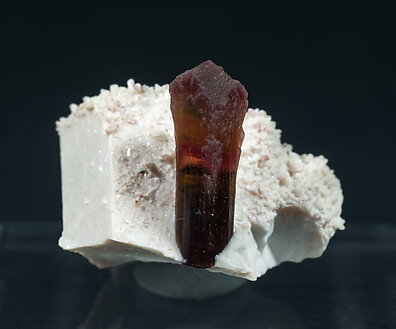 Elbaite-Schorl Series (variety rubellite) with Microcline and Feldspar