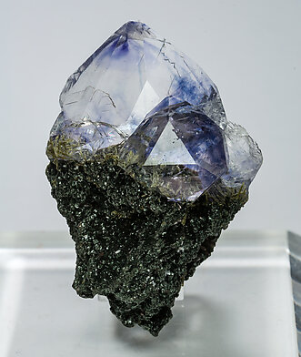 Fluorite (octahedral) with Mica (Group)
