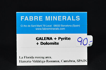 Galena with Pyrite, Dolomite and Calcite