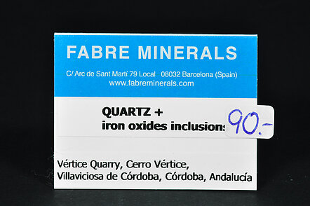 Quartz with iron oxides inclusions
