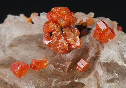 Vanadinite with Calcite. 