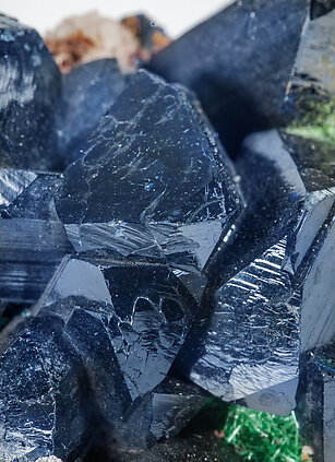 Azurite with Malachite and Quartz