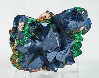 Azurite with Malachite and Quartz