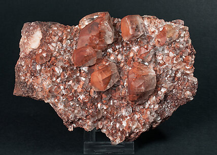 Calcite with iron oxides inclusions. 