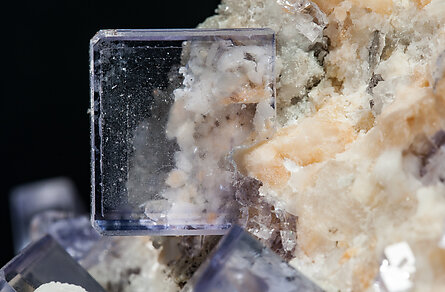 Fluorite with Calcite. 