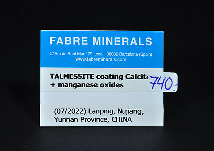 Talmessite coating Calcite with manganese oxides