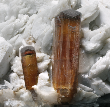 Elbaite-Schorl (Series) with Microcline and Albite