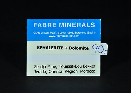 Sphalerite with Dolomite