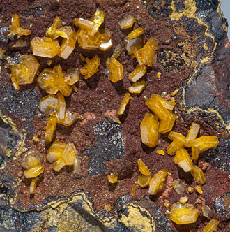 Mimetite with Beudantite. 