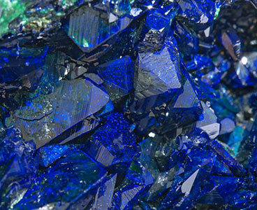 Azurite with Malachite after Azurite. 