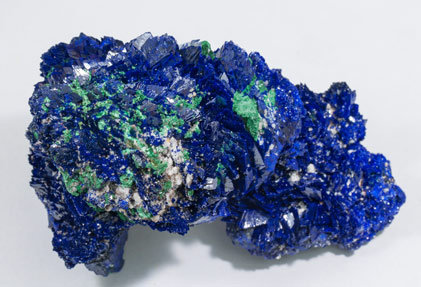 Azurite with Malachite and Baryte. Top