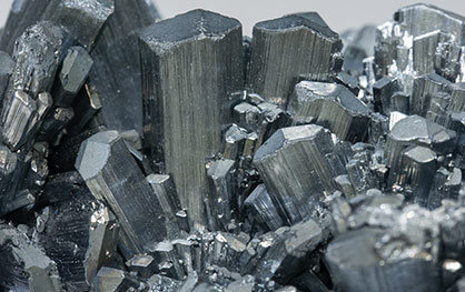 Stibnite with Calcite. 