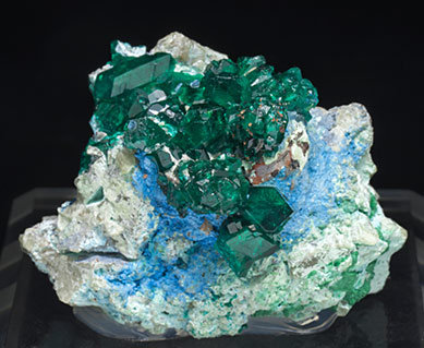 Dioptase with Plancheite. 