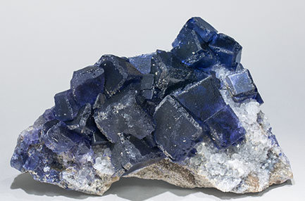 Fluorite with Quartz. 