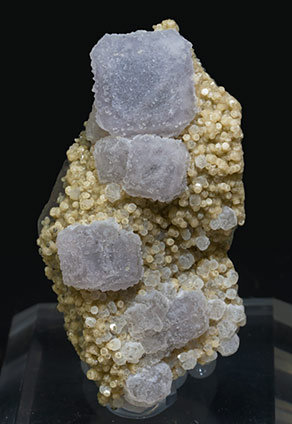 Fluorite with Siderite and Quartz. 