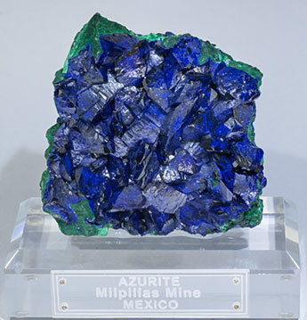 Azurite with Malachite. 