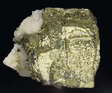 Pyrite with Calcite. Side