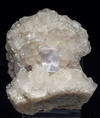 Fluorite with Quartz and Calcite. 