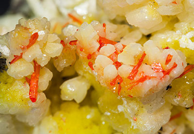 Cerussite with Crocoite. 