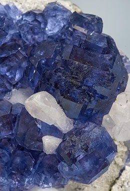 Fluorite with Calcite. 